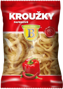 Kroužky s příchutí papriky