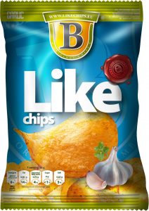 LIKE chips česnekové