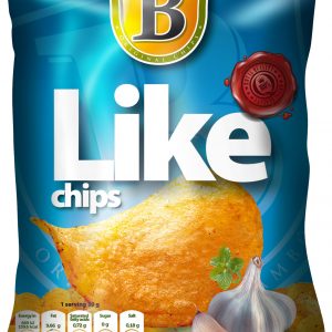 LIKE chips česnekové