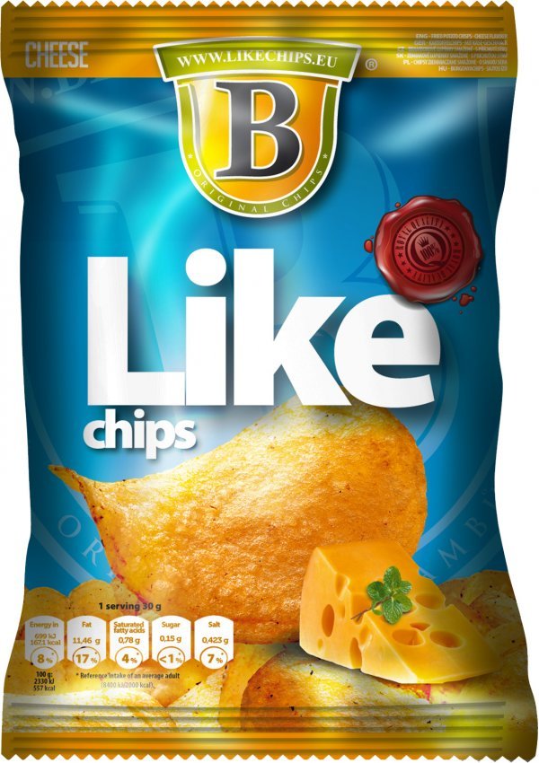 LIKE chips s příchutí sýru