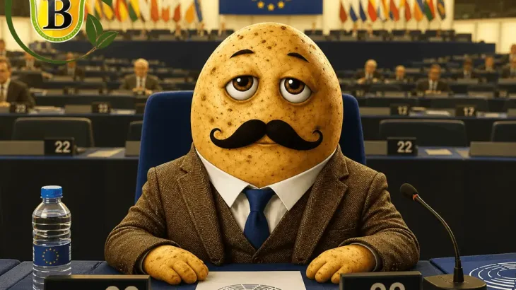 Ilustrace brambory jakožto politika v EU