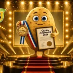 Brambora přebírající ocenění Česká Chuťovka 2024