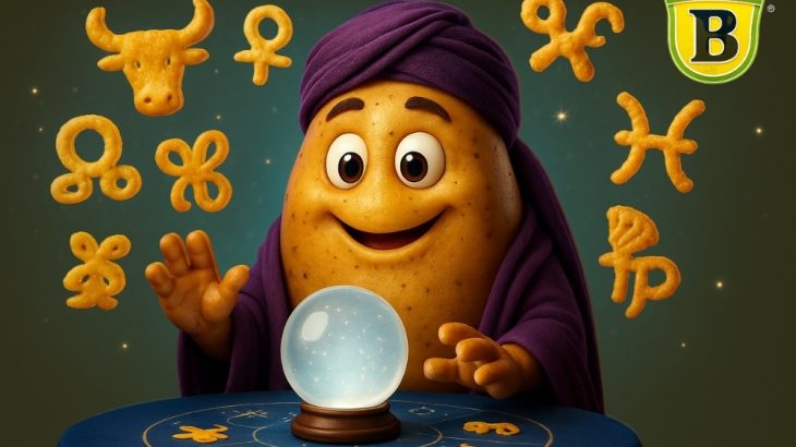 Ilustrace brambory jakožto věštce