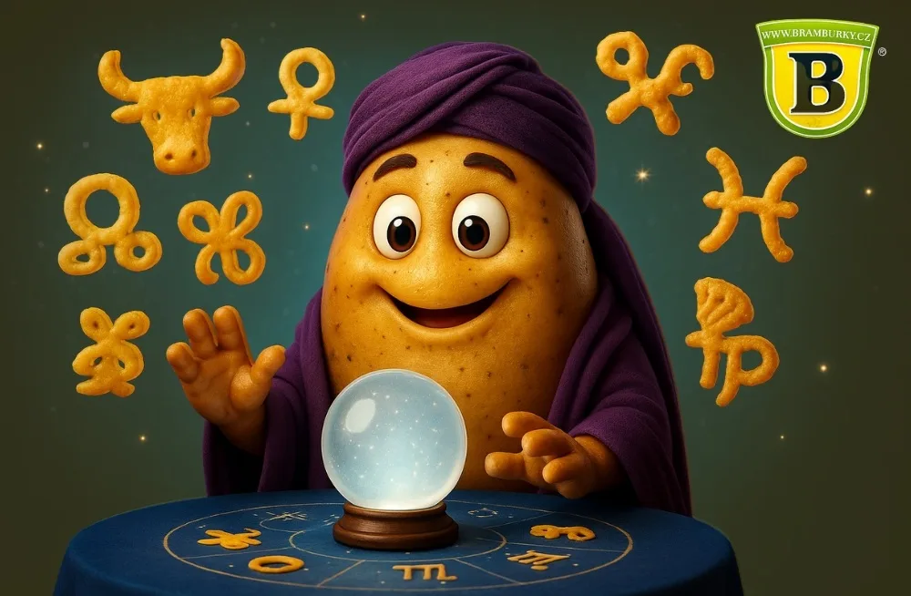 Ilustrace brambory jakožto věštce