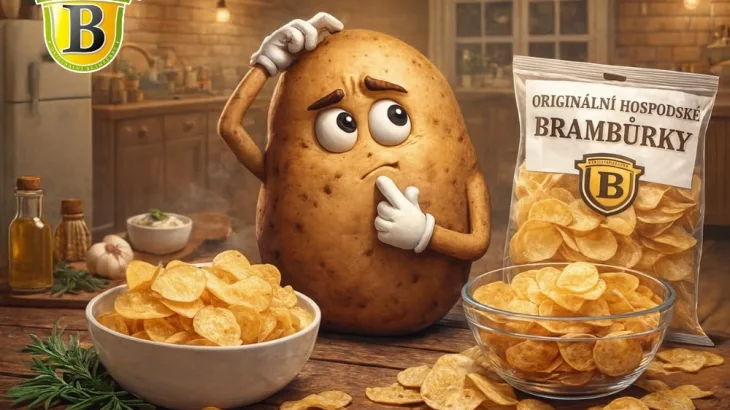Ilustrativní obrázek brambory váhající nad výběrem brambůrků - domácí nebo kupované?